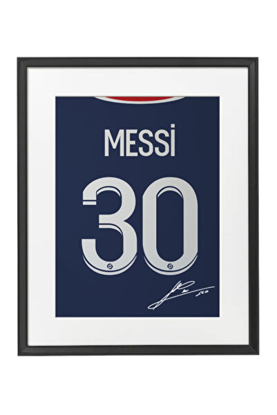 Boomah Accessories Lionel Messi PSG Autographed Jersey Poster with Frame 50x40cm