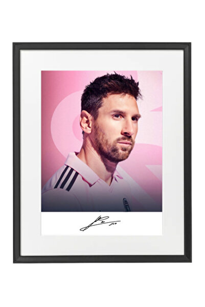 Boomah Accessories Messi Inter Miami CF Autographed Poster with Frame 50x40cm