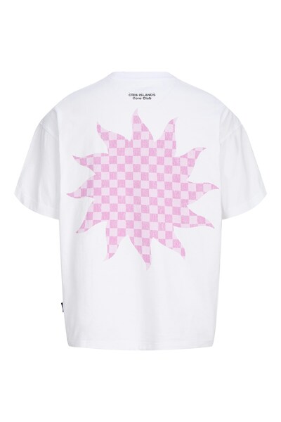 Jack & Jones Jcosolana Checkered Back Tee Ss Crew