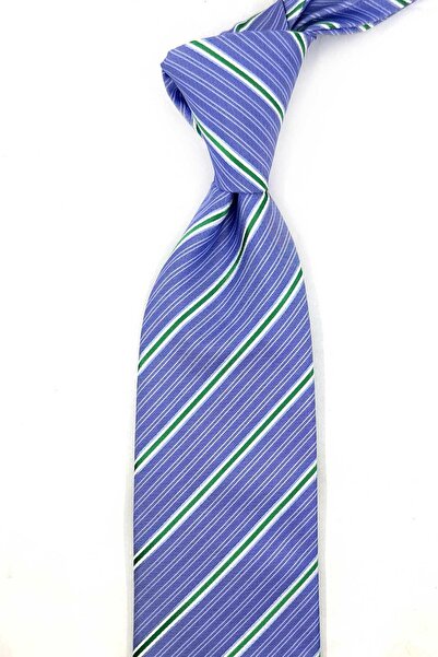 Kravatkolik Lilac Stripe Silk Tie İk2459