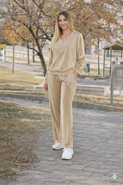 AZRA BUTİK Angel Velvet Stone Set Mother Cream