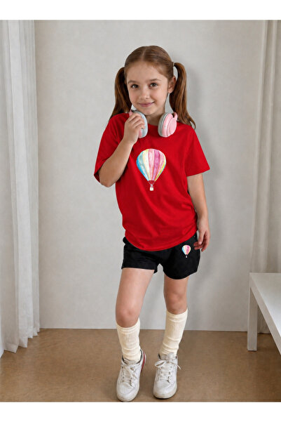 LORVEX Girl's T-Shirt and Shorts Set, Printed Cotton, Summer Casual Fit Combi...