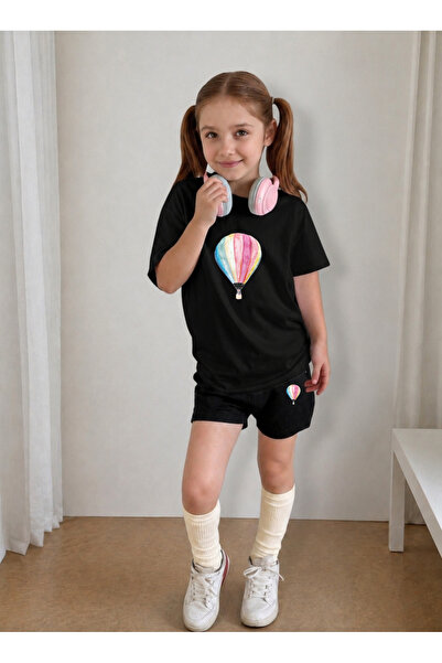 LORVEX Girl's T-Shirt and Shorts Set, Printed Cotton, Summer Casual Fit Combi...