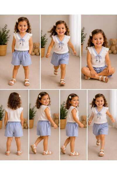 UCCELLINO GIRLS' MUSLIN SUIT