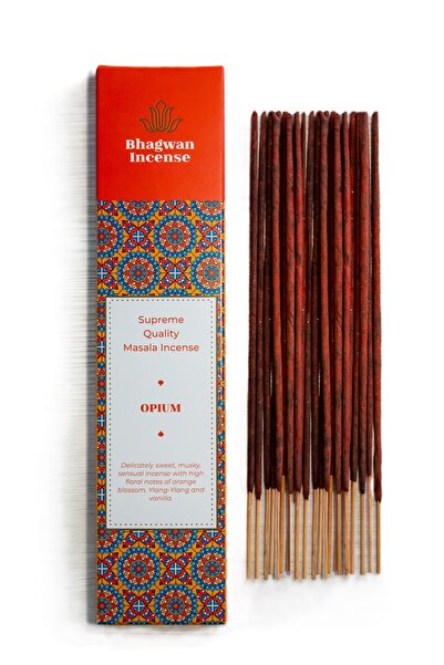 Bhagwan Incense Opium - bețișoare de tămâie artizanale premium, rulate manual...