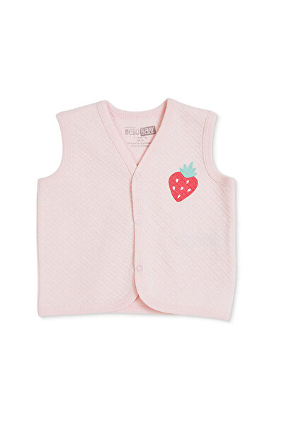 ebebek Hello Baby HelloBaby Kız Bebek Kapitone Yelek Meyve Baskılı Çıtçıtlı V...