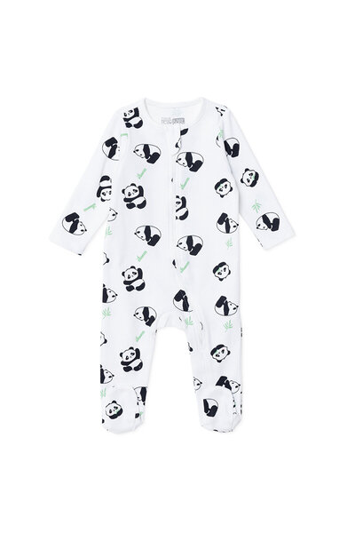ebebek Hello Baby HelloBaby Erkek Bebek Tulum Hayvan Baskılı Fermuarlı Bisikl...