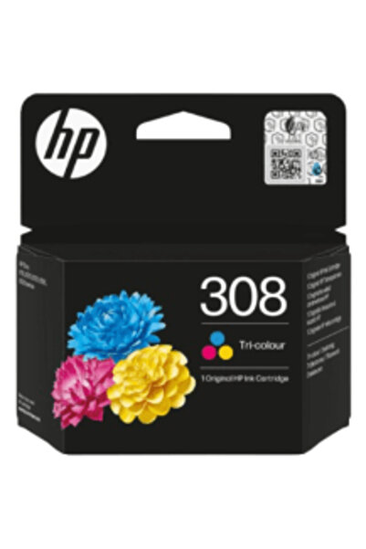 HP 308 Ink Cartridge, Original, 120 pages, Tri-color