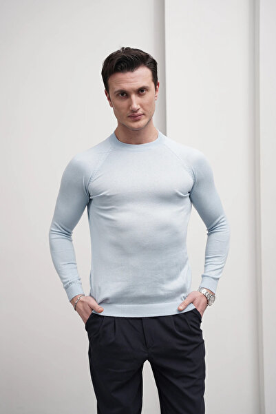 MODEFENDİ Slimfit Molded Cotton Knitwear Half Fisherman Knitwear Sweater