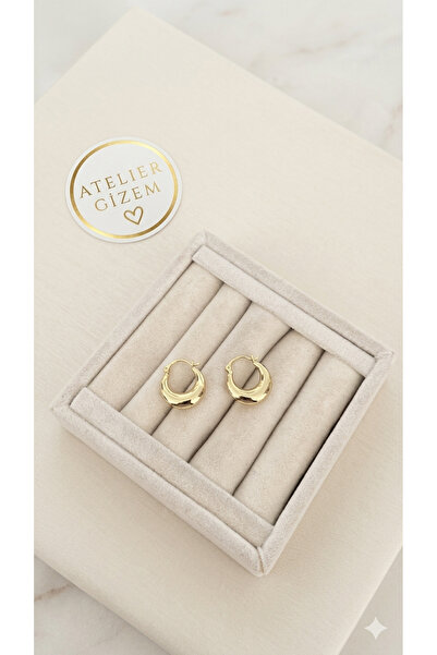ATELİER GİZEM Xuping kararmaz gold çelik küpe