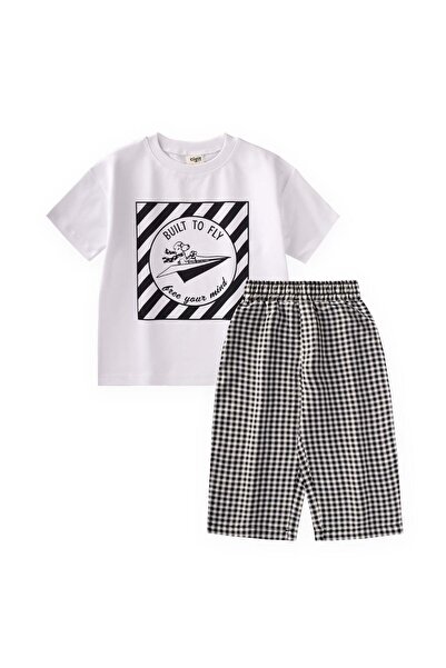 Cigit Set pantaloni largi alb pentru 1-7 ani