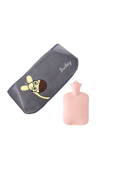 OEM Set 2 piese, sticla pentru apa calda si centura pentru abdomen, 1 l, text...