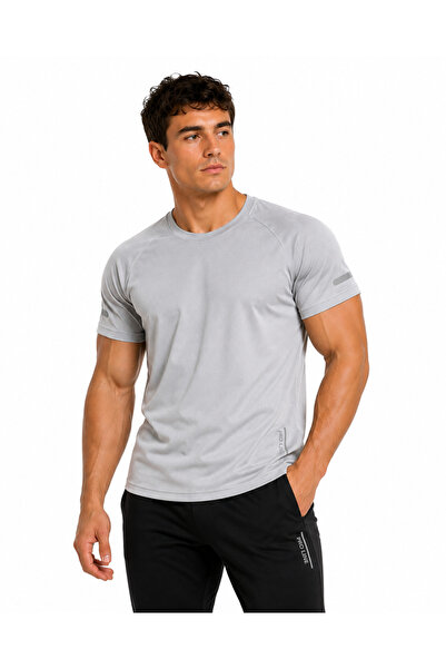 B&H COLLECTİON Erkek Oval Etek Hızlı Kuruma Özellikli Atletik Teknik Spor T-s...