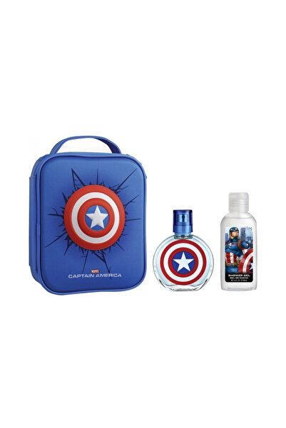 Marvel مجموعة هدايا اطفال عطر كابتن امريكا اي دي تواليت + شور جل من مارفيل اف...