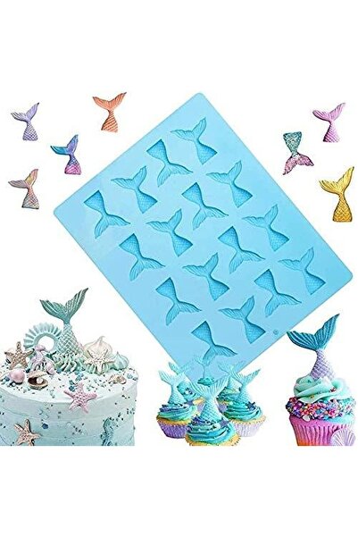 BPA Silk Route - 16 Cavity Mermaid Tails Silicone Molds for Chocolate, Fondan...