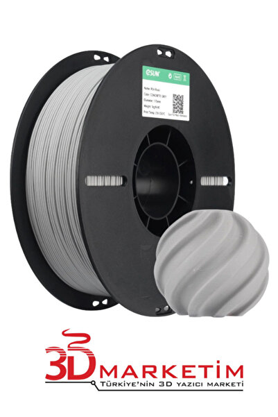 eSun PLA Basic Filament - Beton Grisi (1.75mm, 1kg)-3Dmarketim