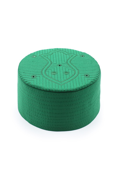 Sarıkhane Children's Prayer Mat Sarık Takkesi - Green - Nali Şerif - Felt