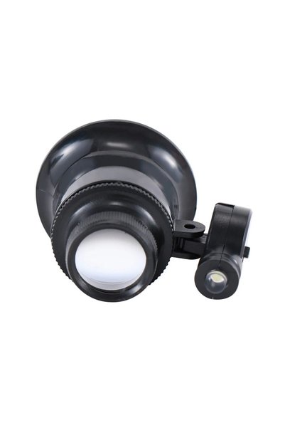 Mestore 20x magnification, optical lighted eye magnifier with glass lens for ...