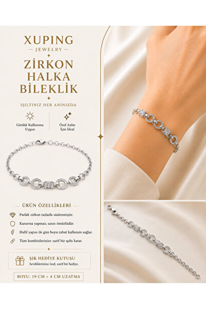 xUPING BURCU JEWELRY Zirkon Halka Bileklik