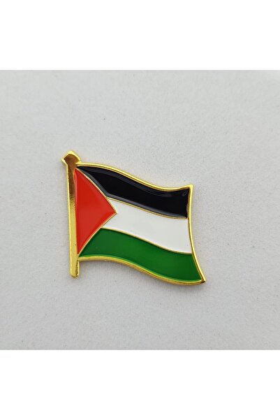 Generic شارة معدنية لعلم فلسطين، مطلية بالمينا، بلمسة ذهبية، تصميم علم متحرك،...