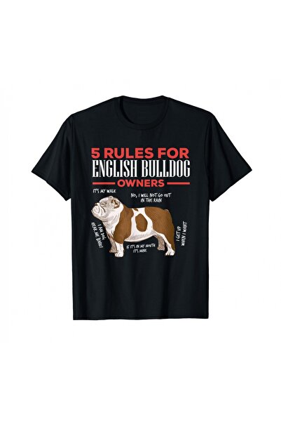 yiou trendy clothing تي شيرت رجالي بتصميم ريترو من English Bulldog Owner's Fi...
