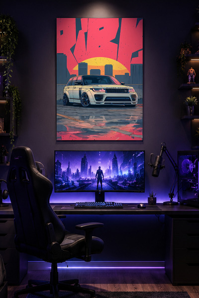 Reyhani Πολύχρωμη μεταλλική αφίσα LAND Rover Gamer Anime Movie Painting – Φωτ...
