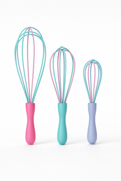 Empressco 3-Piece Silicone Whisk Set, Heat Resistant, Colorful, Practical and...