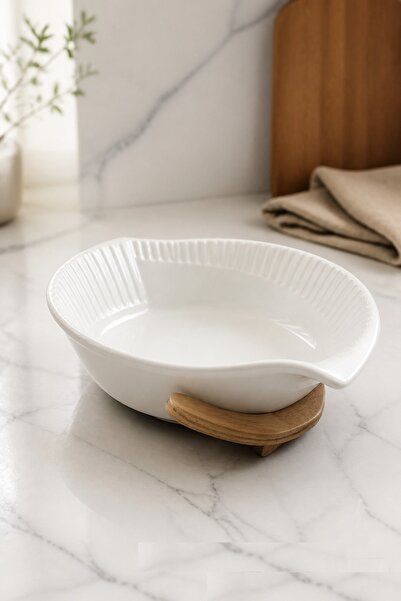 Romans Salad and Presentation Bowl with Wooden Stand