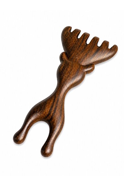 Sorendy Wooden Meridian Acupressure Massage Comb At-149 Deer Patterned Multi-Purpose Massage Apparatus Comb