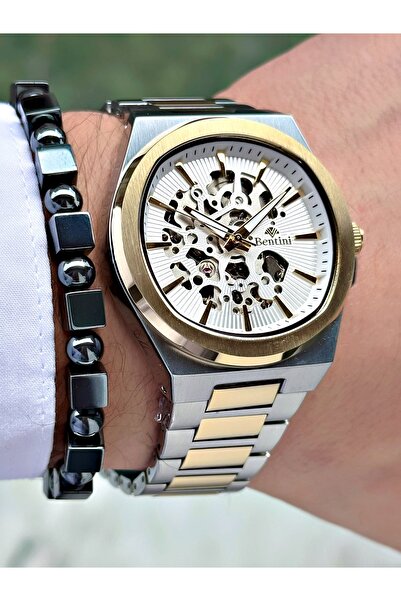 Bentini Men's Automatic Steel Wristwatch Waterproof with 2-Year Warranty and ...
