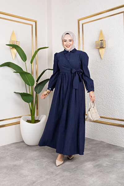Elif Artar Batik kumaş lacivert