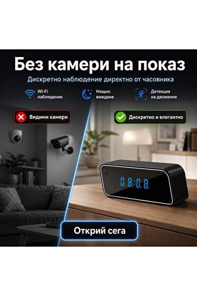 OEM Скрита WI-FI камера в будилник (BG-V08) (PLDBG)
