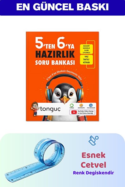 Tonguç Yayınları 5'ten 6'ya Hazırlık Kitabı - Esnek Cetvel 30 cm