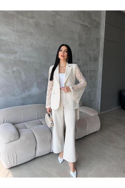 Göker Life Lace Sleeve Jacket Set