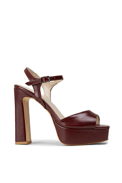 Deery Women's Burgundy Platform Evening Dress Shoes