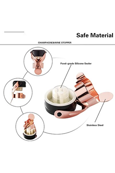 BPA Silk Route Champagne Wine Stopper Stainless Steel with Food Grade Silicon...