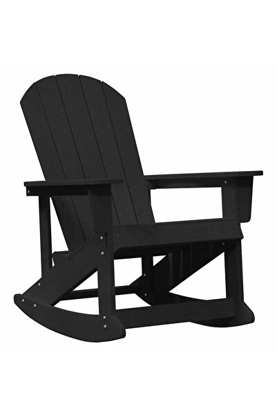 vidaxl Scaun rocking Adirondack Negru 92 x 73,5 x 92 cm HDPE