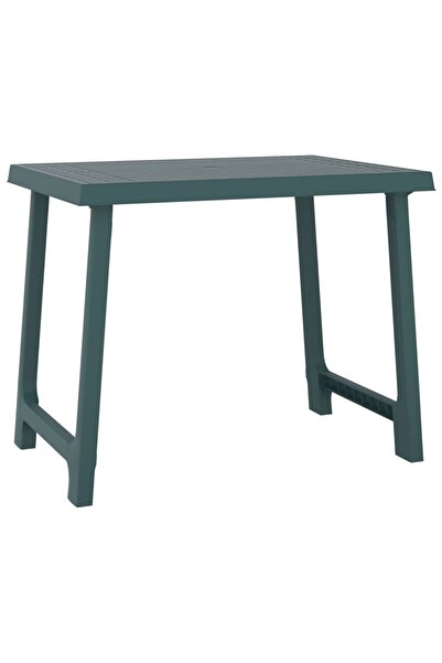 vidaxl Camping table, green, 79x56x64 cm, PP wood look