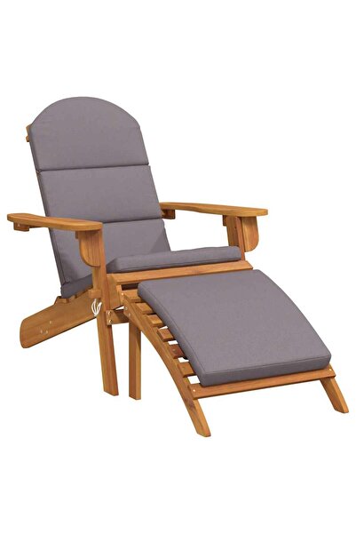 vidaxl Scaun de grădină Adirondack & suport picioare lemn masiv acacia