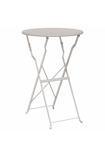 vidaxl Bistro table Beige Ø 50 x 71 cm Powder-coated steel