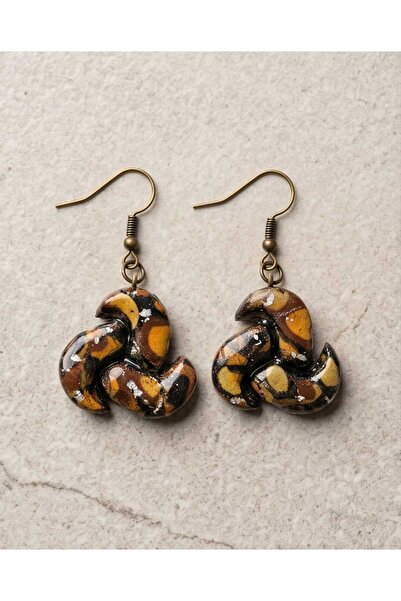 Dodemert Home Coffee Swirl Series Polymer Clay & Epoxy Handmade Design Earrings
