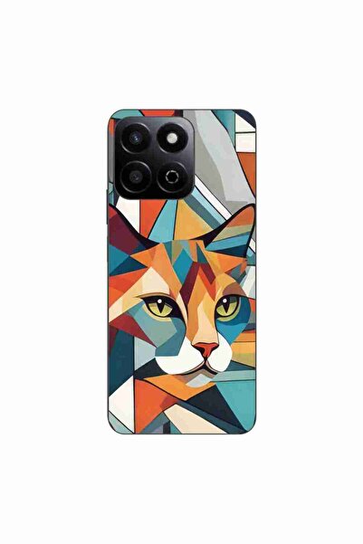 OEM Husa compatibila cu Honor 200 Smart Silicon Gel Tpu Model Cubic Cat Art