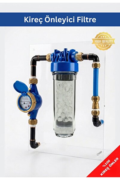 aquafit Tekli Yıkanabilir Filtre - Daire Girişi Su Saatine Montajlı Kireç Önl...