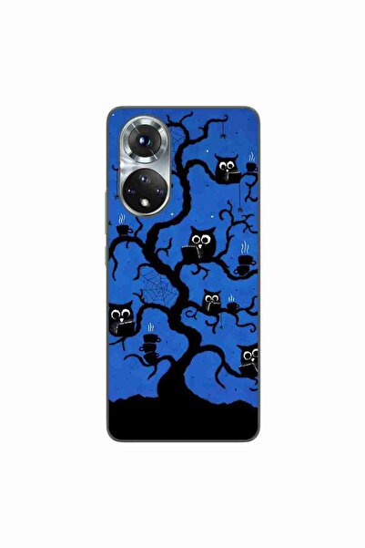 OEM Husa compatibila cu Honor 50 Silicon Gel Tpu Model Halloween Tree Owls