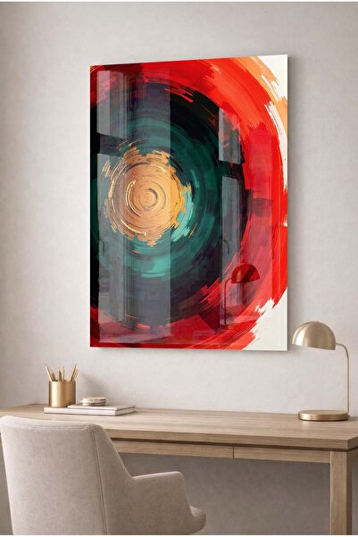 Zevahir Mobilya Dekorasyon Tablou decorativ abstract din sticlă temperată cu ...