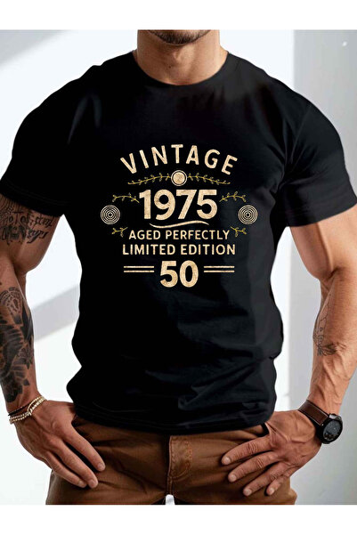 yiou trendy clothing تي شيرت رجالي بنمط ريترو 1975
