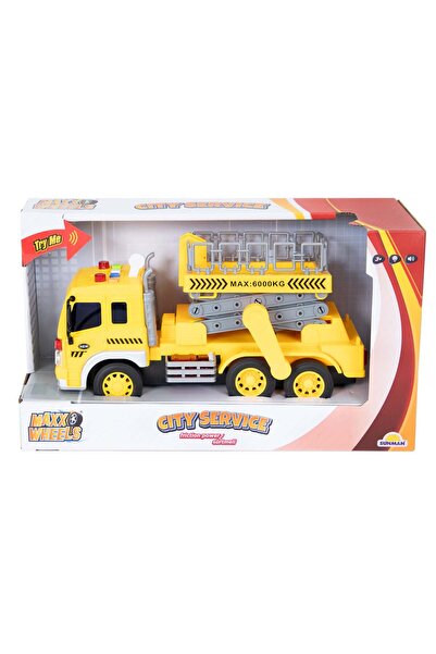 Maxx Wheels Camion cu scara mecanica, Maxx Wheels, 1:16