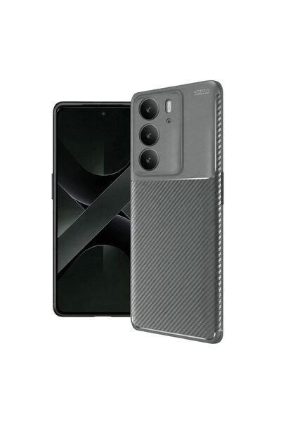 atastore2017 غطاء كربوني من Realme C75 4g مع تركيز تلقائي - رمادي