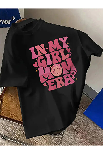 yiou trendy clothing تي شيرت رجالي مطبوع عليه "Girl Mom Era"