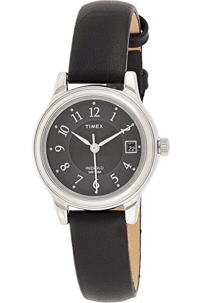 Timex ساعة بورتر ستريت التناظرية مقاس 28 ملم بتصميم مثالي ومينا أسود